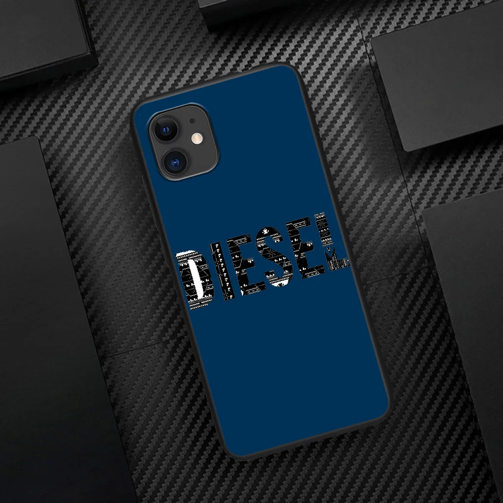 

DIESEL Luxury Fashion Brand Phone Case For Iphone 5 5S SE 2020 6 6S 7 8 Plus 11 12 Mini X XS XR Pro Max black Back Pretty Etui