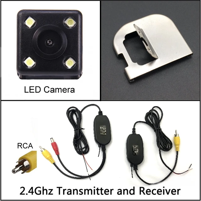 wireless n 4 LED Для Ford Focus MK3 2010~ камера заднего вида автомобильная парковочная камера CCD камера ночного видения - Название цвета: wireless n 4 LED