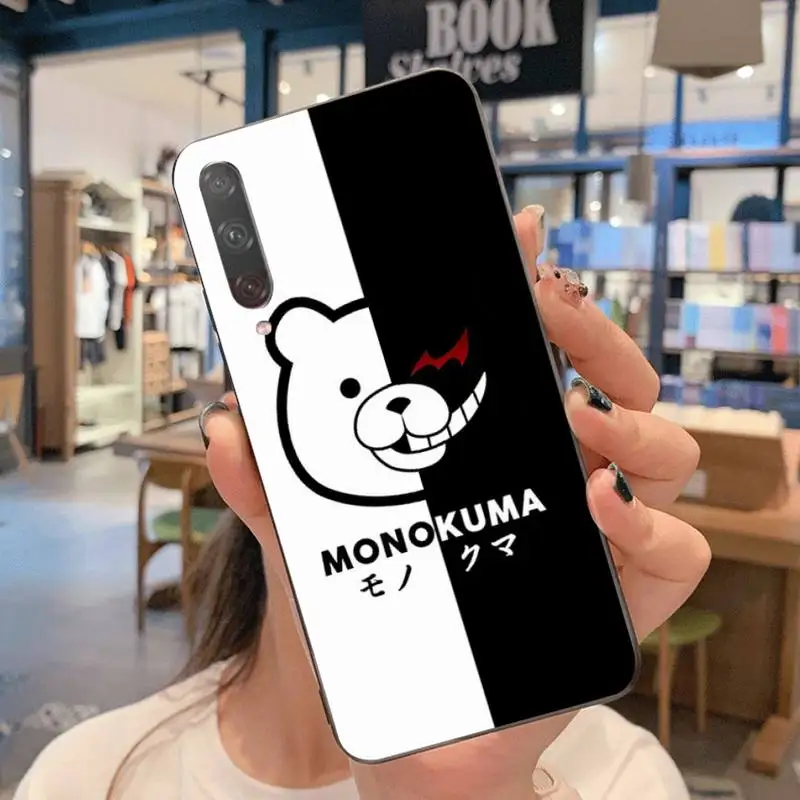 Милый черный чехол для телефона из ТПУ Kumamon Danganronpa Monokuma корпус Huawei Nova 6se 7 7pro 7se honor 7A