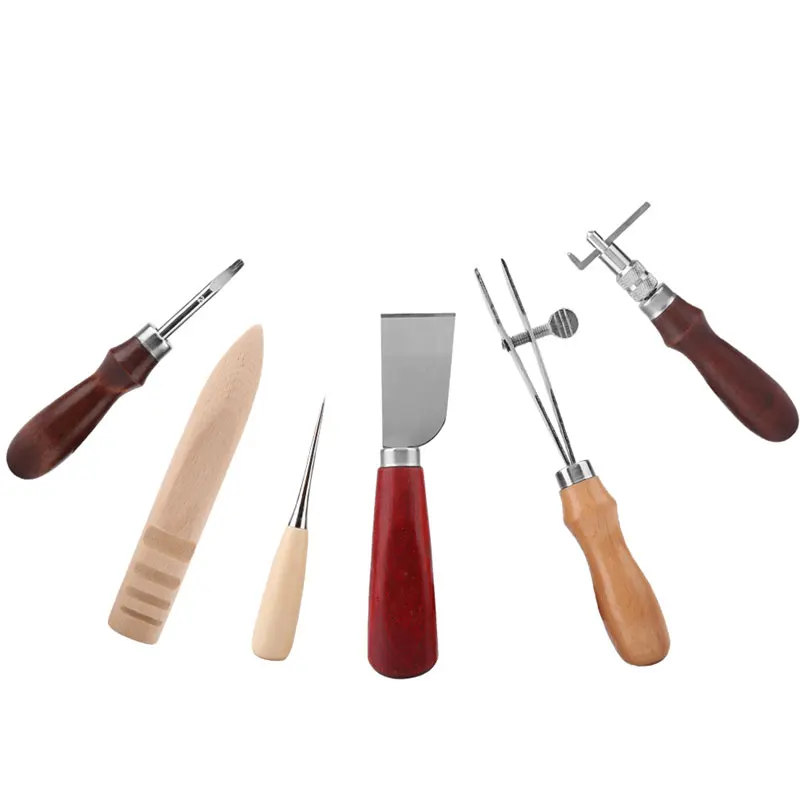 

Set Of 6 DIY Leather Tool Boxes Leather Production Sharpening Tool Leathercraft Spacing Sewing Tools