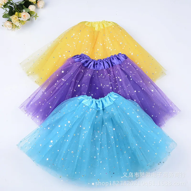 

Girl Kids Clothes Star Tutu Skirt Princess Party Tutus Tulle Pettiskirt Child Ballet Dance Halloween Christmas navidad