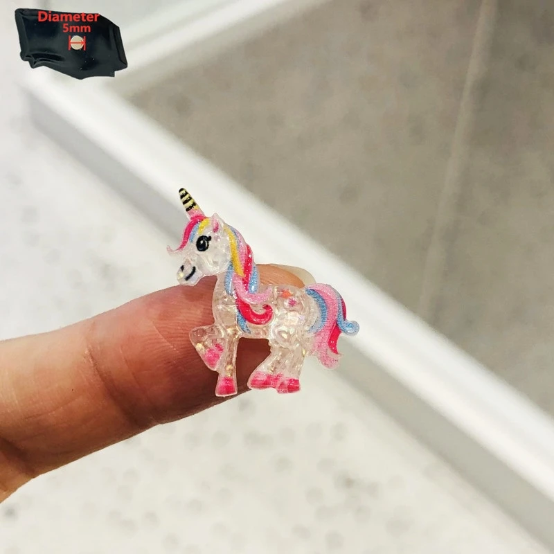 1 шт. милый мультяшный Фотофон из смолы Kawaii красочная вспышка Единорог Лошадь