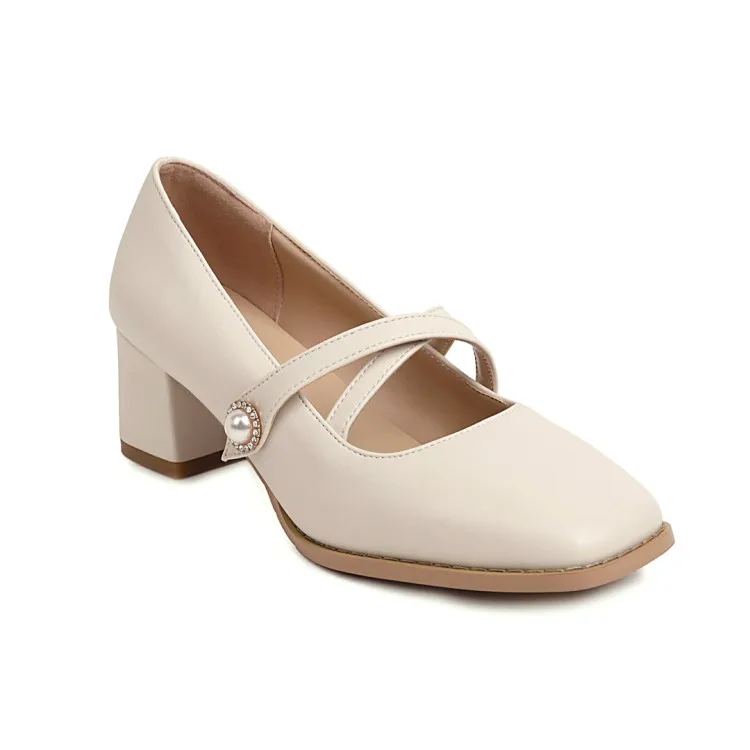 

Туфли-лодочки женские на высоком квадратном каблуке