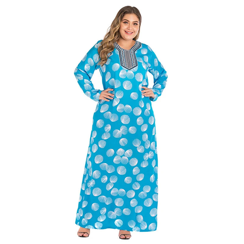 Женские мусульманские длинные юбки повседневные льняные платья с v-образным