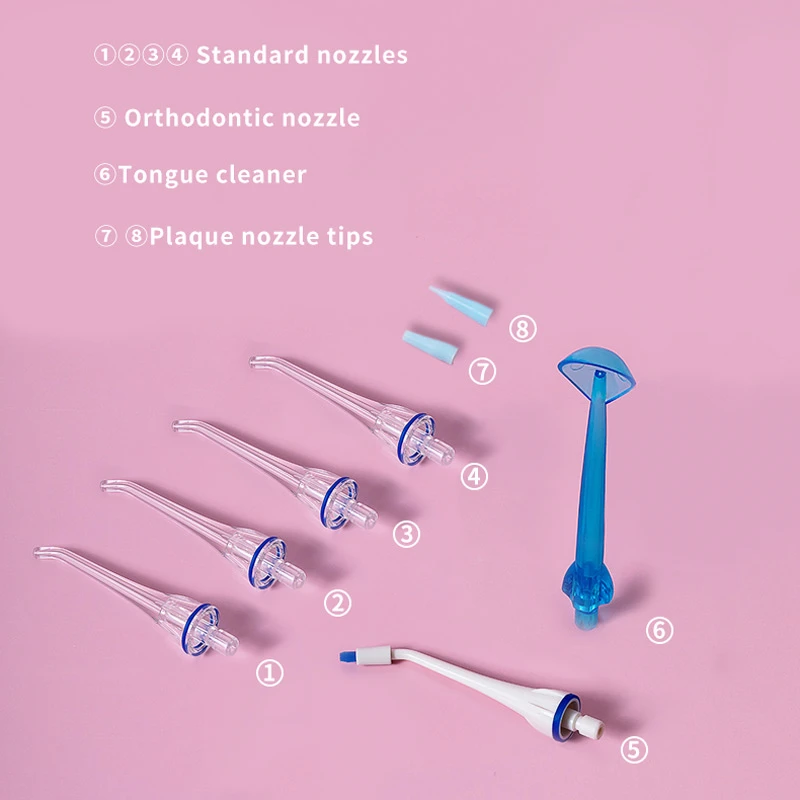 

Oral Irrigator USB Rechargeable Water Flosser 6 Modes Portable Dental Water Jet 320ML Water Tank IPX7 Waterproof Teeth Cleaner