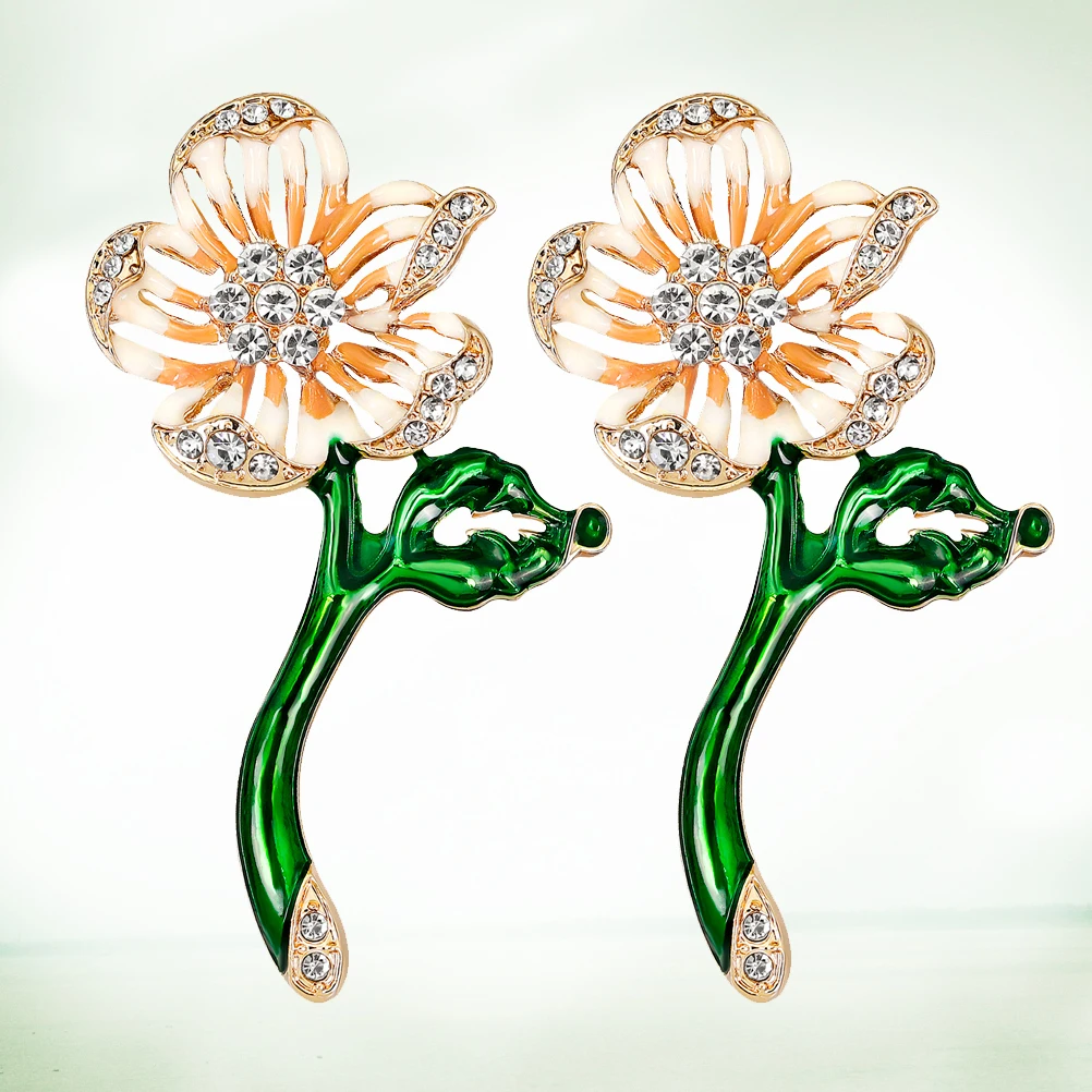 2 шт Броши Элегантная Брошь милые булавки креативный нагрудник для ткани цветок