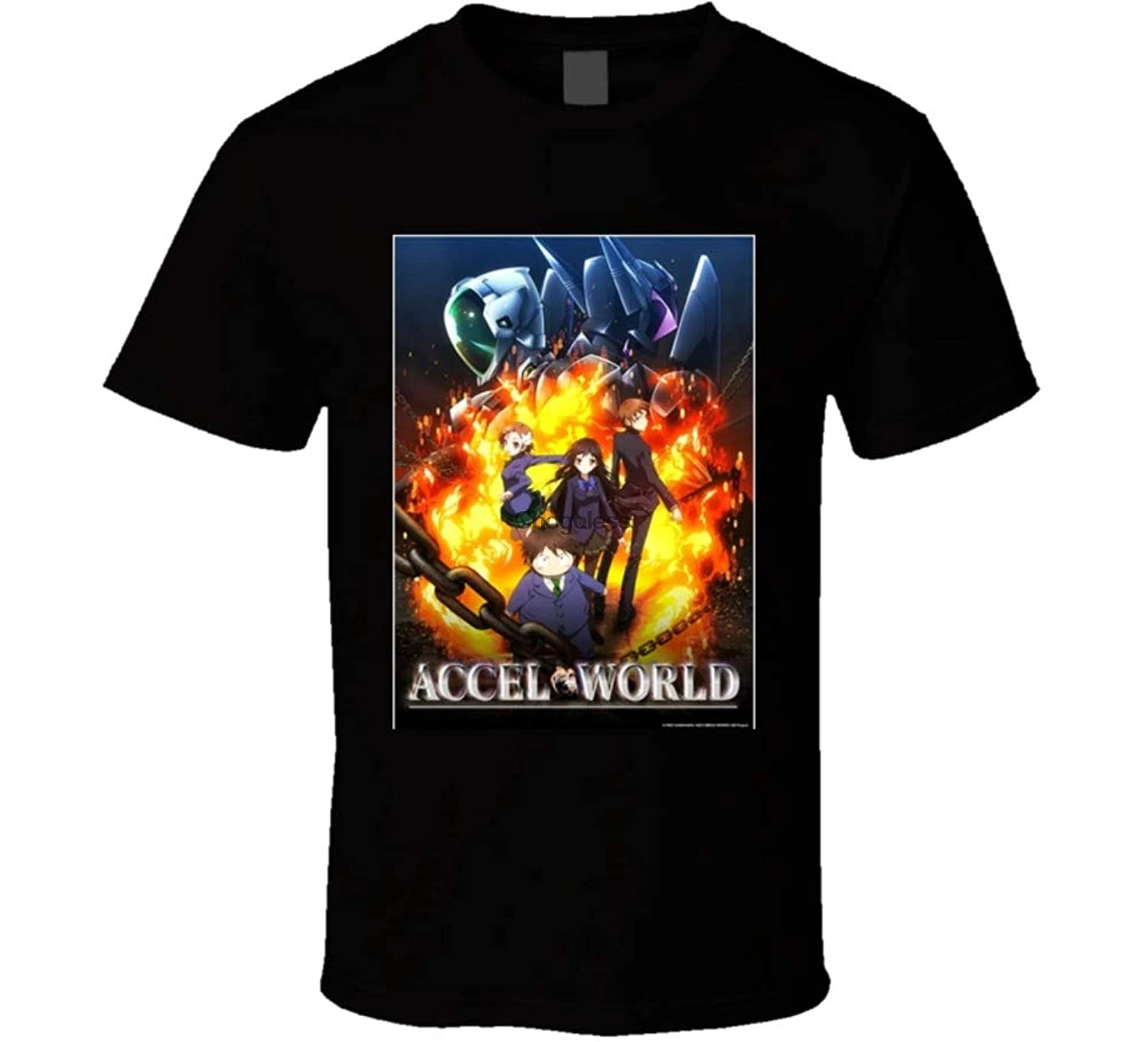 Аниме ТВ-шоу Accel World постер крутая футболка фаната | Мужская одежда