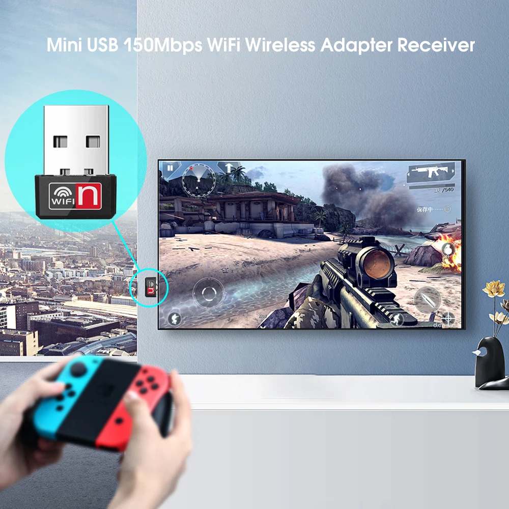 Kebidu 150 Мбит/с мини-usb Wi-Fi адаптер MT7601 Wi-Fi адаптер для ПК USB Ethernet WiFi ключ 2,4G сетевая карта антенна Wi-Fi приемник