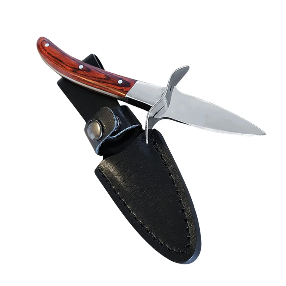

Oyster Shucker Stainless Steel Oyster Cutter with Wood Handle and Sheath