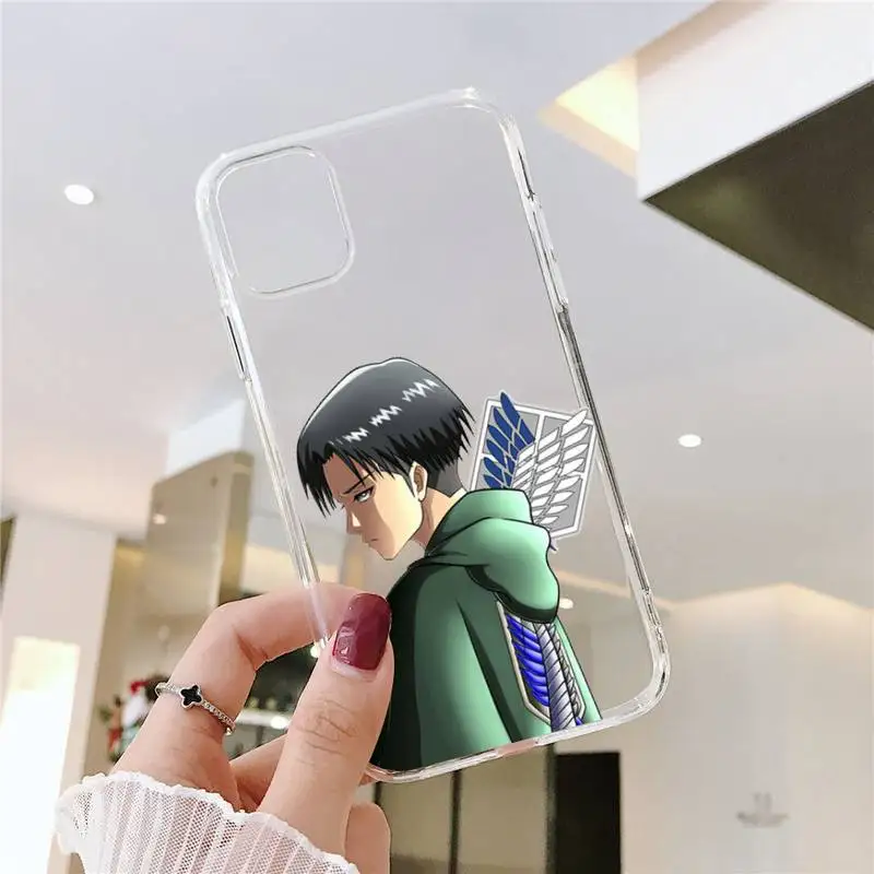 

attack on titan Phone Case Transparent soft For iphone 5 5s 5c se 6 6s 7 8 11 12 plus mini x xs xr pro max
