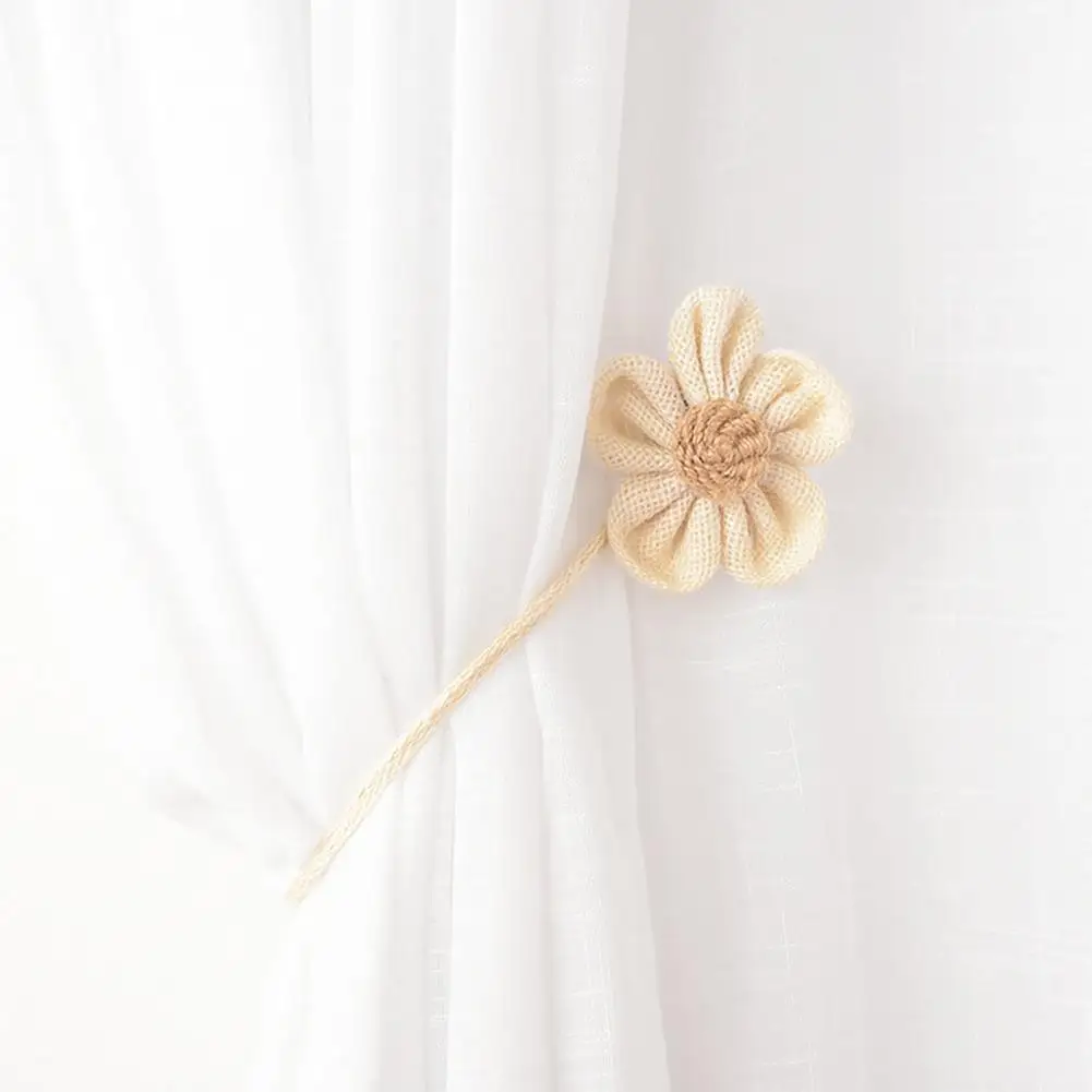

1Pc Curtain Holder Reliable Practical Attractive Flower Shape Magnet Tieback for Daily Use Curtain Buckle Tie Back
