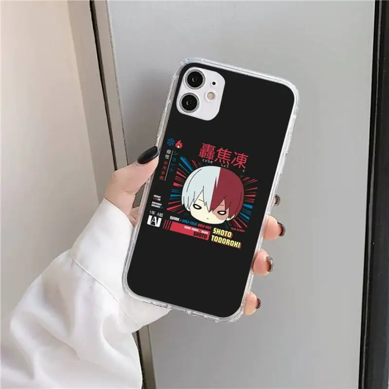 

shoto todoroki cute Phone Case Transparent for iPhone 11 12 mini pro XS MAX 8 7 6 6S Plus X 5S SE 2020 XR