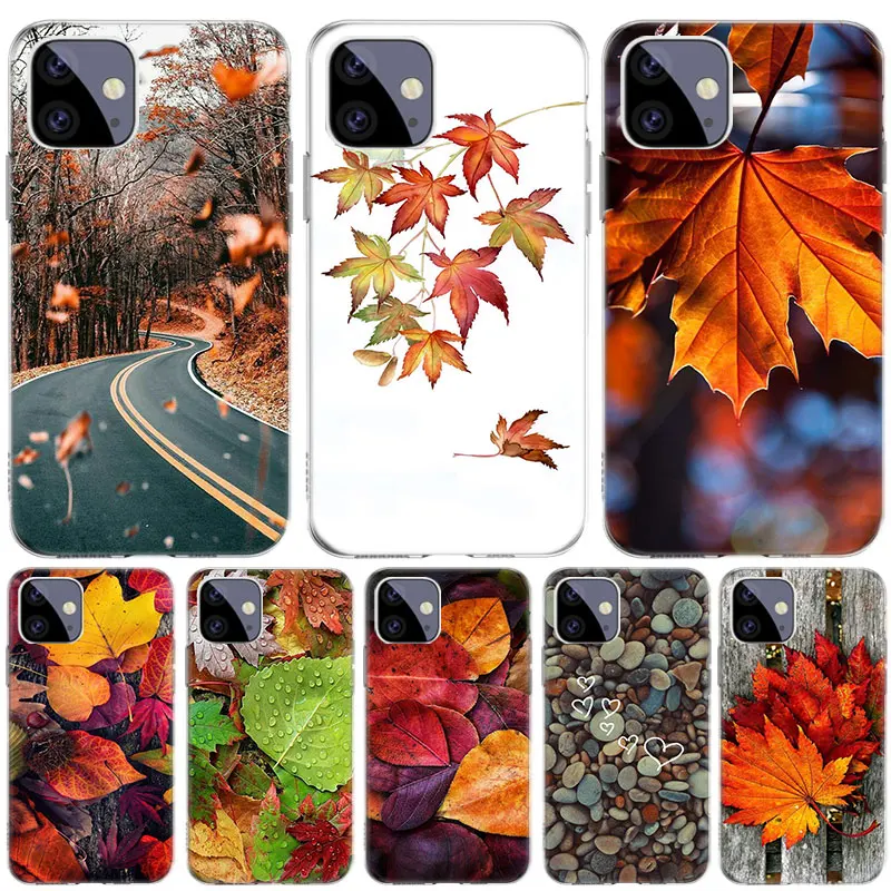 

Maple Leaf Case for Apple iPhone 13 12 11 Pro SE 2020 X XR XS Max 7 8 6 6S Plus 5 5S Silicone Phone Cover Coque