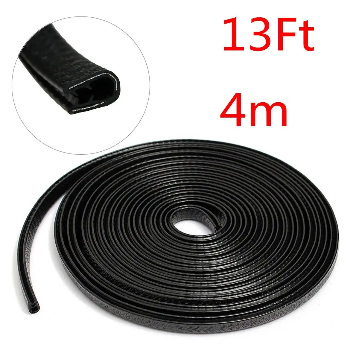

13Ft( 4M) Car Door Edge Guards U Shape Edge Trim Rubber Seal Protector Car Protection Door Edge Fit for Most Car
