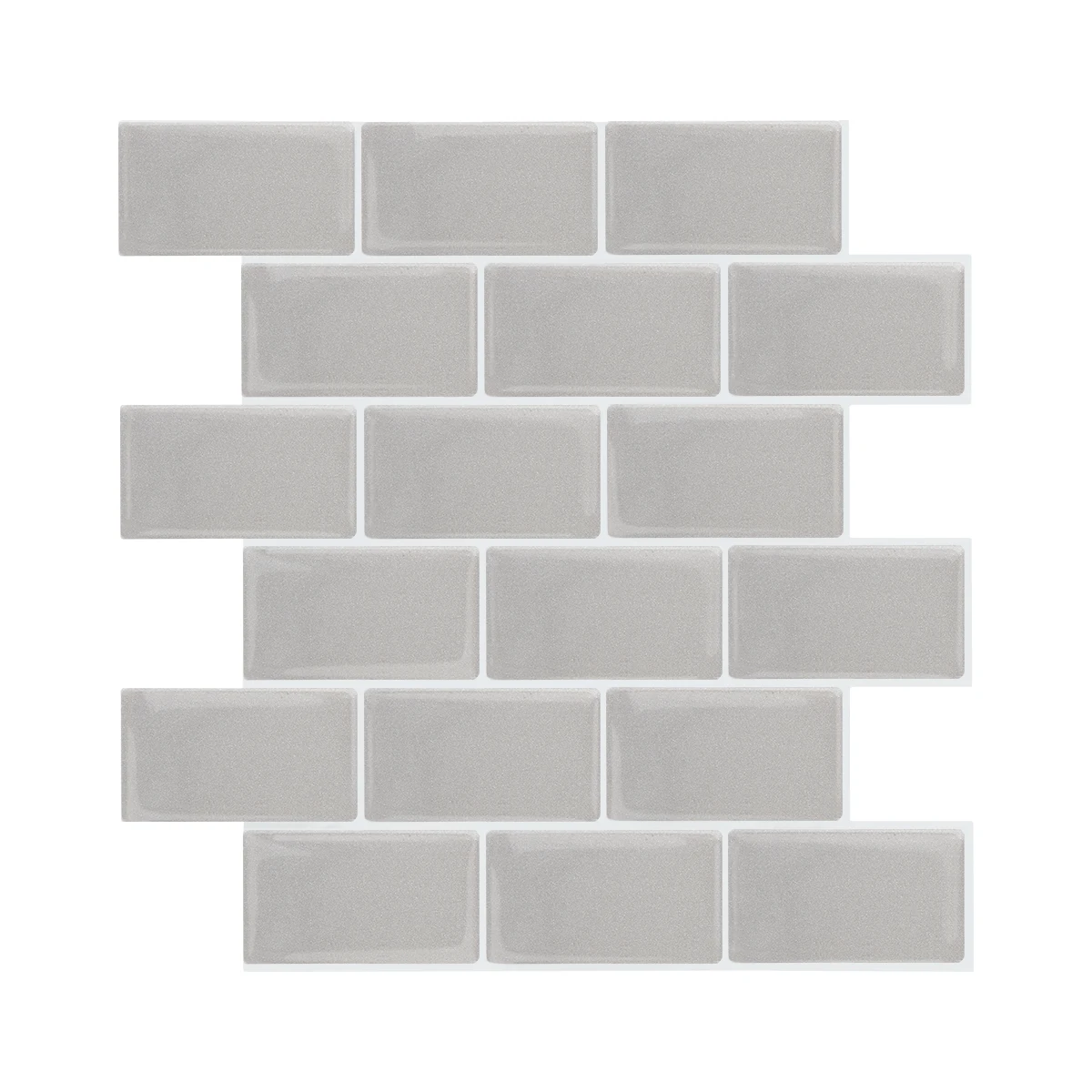 

2.5MM Subway Tiles 3d Self-Adhesive Waterproof Tile Stickers Bathroom Splash Backsplash Easy To Cut（30.5*30.5cm）