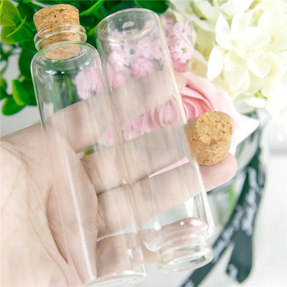 Hyaline Стекло контейнеры 55 мл банки с пробками милые пустой парфюмерный украшения