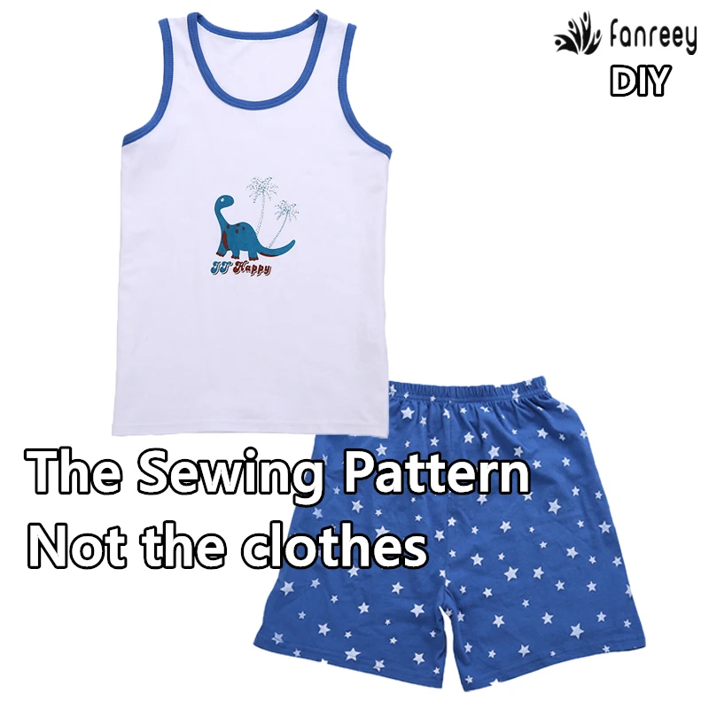 Набор для шитья жилет и шорты мальчиков шаблон DIY T29|Швейные выкройки| |