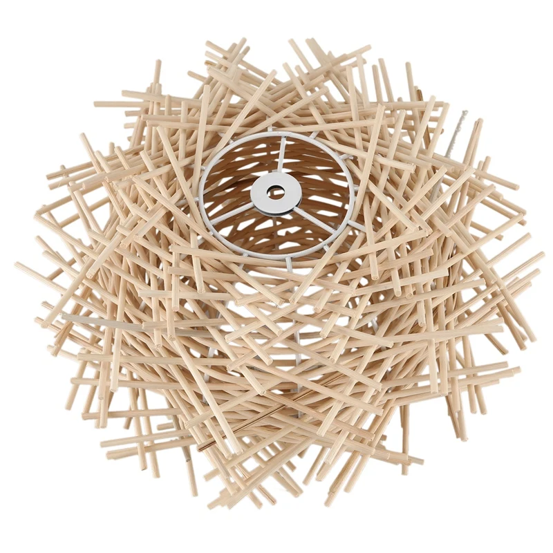 

Bird Nest Pendant Lamp Light Nordic Rattan Wicker Wood Handmade Hotel Restaurant Cafe Living Dinning Room Suspension Lighting Ce