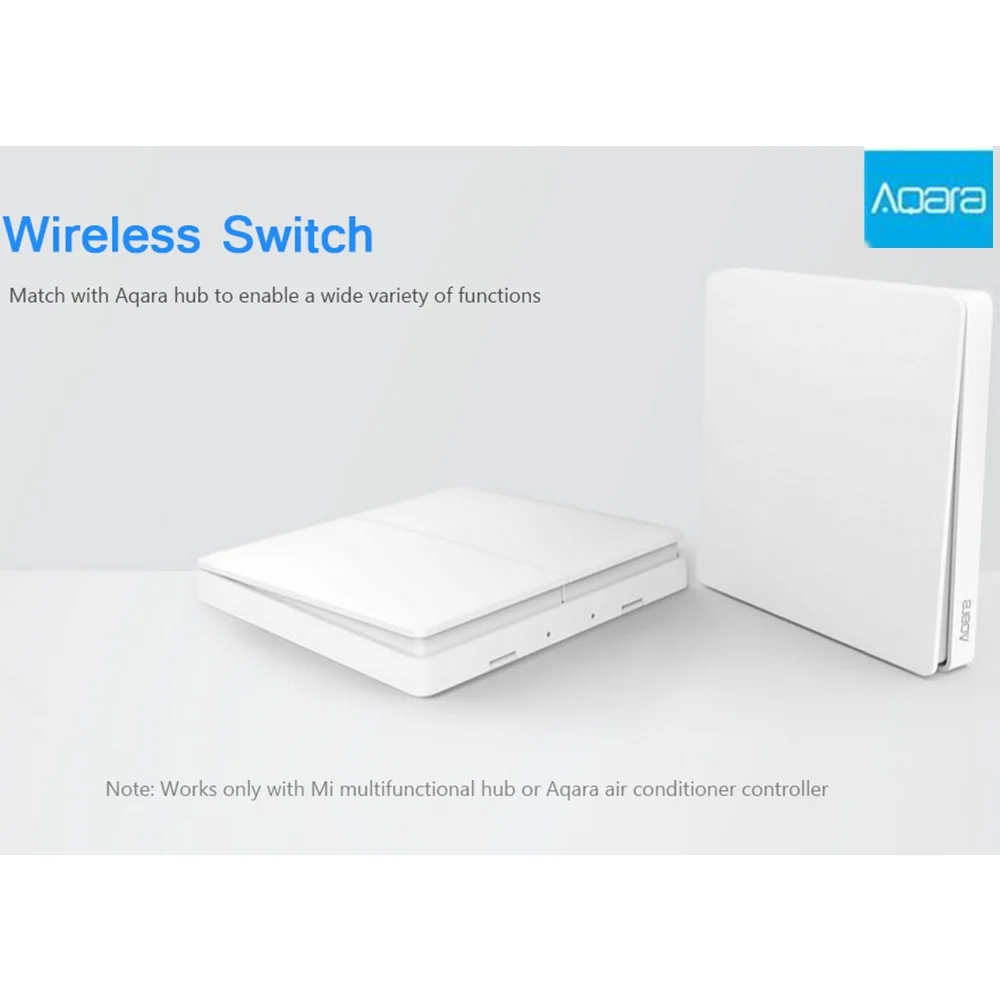 Оригинальный Aqara WXKG02LM умный светильник ZiGBee беспроводная версия двойной ключ |