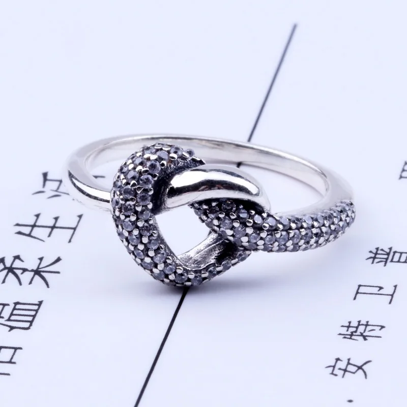Новинка 2020 оригинальное кольцо из серебра 925 пробы с узелком в форме сердца для