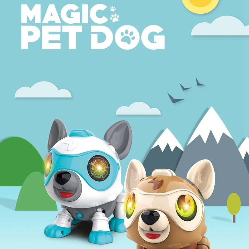 

DIY Electronic Toys Robot Dog Robotic Puppy Interactive Toy Voice Control for Kids Hot Creative Gift for Kids