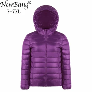 Куртка NewBang женская пуховая Ультралегкая, брендовая ветровка с перьями, размера плюс 7XL 6XL