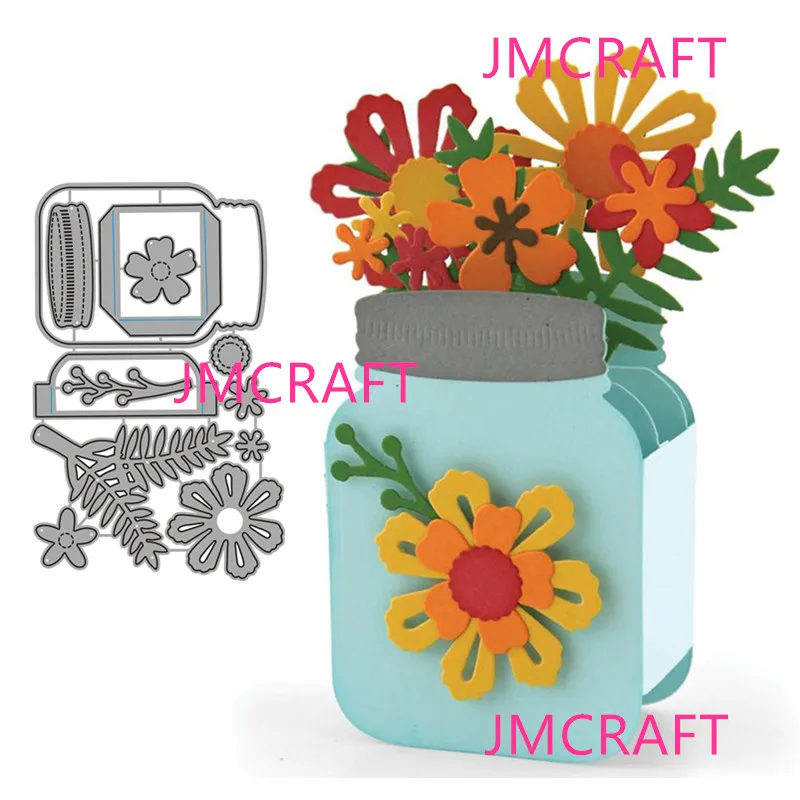 

JMCRAFT 2021 Новые Красивые вазы и цветы металлические пресс-формы сделай сам скрапбукинг бумага ручной работы металлические стальные шаблоны ш...