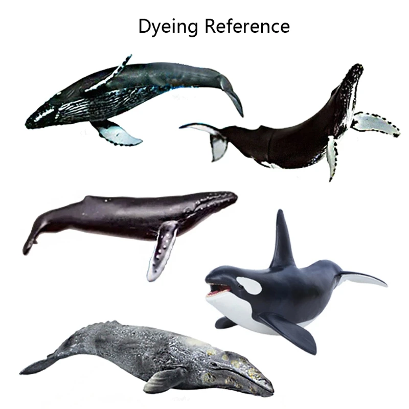 

5Pcs Mini Whale Modeling Resin Mold Ocean Luminous Whale Fillers Resin Art Craft B36D