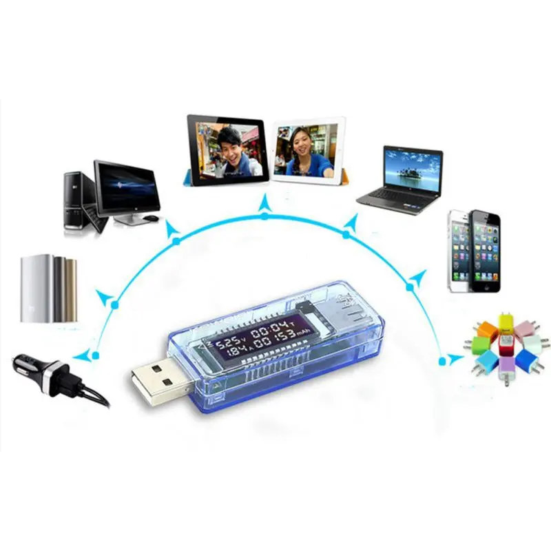 3 в 1 детектор напряжения тока батареи мобильное зарядное устройство