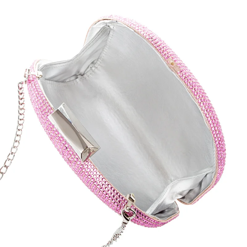 

Clutch Bag Luxury Big Mouth Rhinestone Dinner Handbag Bridesmaid Dress Clutches Evening Bags For Party Wedding Mini CrossbodyBag