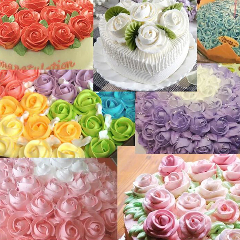 

Piping Bag Decorating Supplies Kit and Tips Rose Petal Nozzles Stainless Steel Cake Cream Pastry Baking Dessert Tool