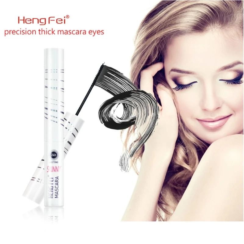 Черная тонкая тушь для ресниц щипцы завивки наращивание макияжа плотная