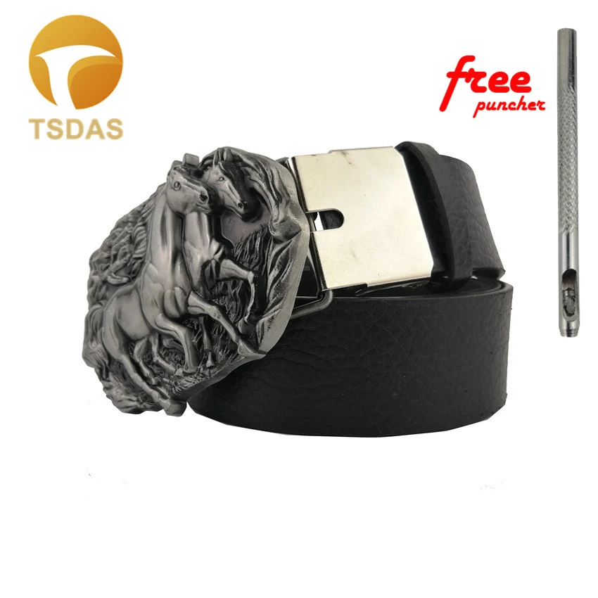 Металлическая пряжка для ремня 3D Серебряные украшения мужчин мальчиков в