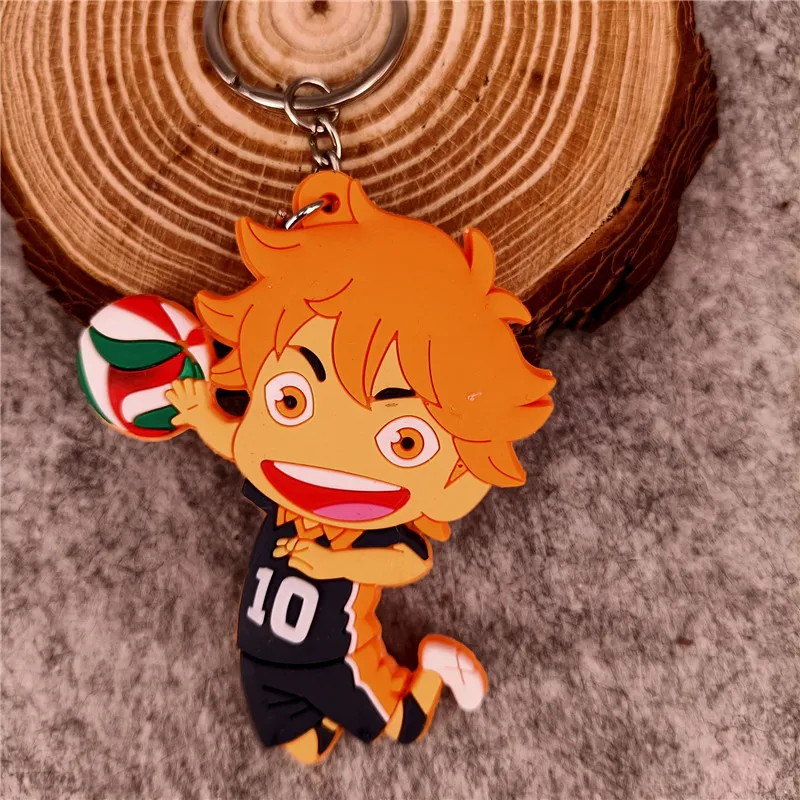 Anime Haikyuu PVC Keychain Hinata Oikawa Tooru Figure Pendant Key Chain Volleyball Boy Ring Fans Collection Holder Gift | Украшения и