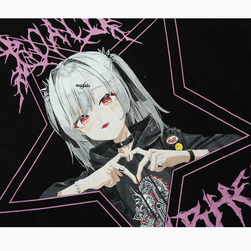 

Hip Hop Cartoons Printed Oversize T Shirt Long Sleeve Streetwear Harajuku Cotton T-Shirt 2021 Men Autumn Tshirt Tops Tees WE073