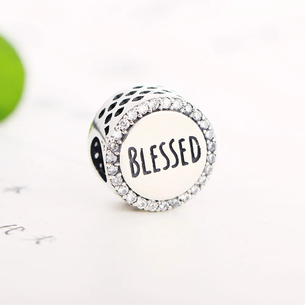 По оптовой цене подходит серебряный браслет 925 стерлингового серебра BLESSED