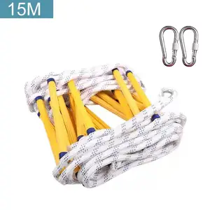 3m5m8m10m15m fire escape ladder anti skid rescue rope emergency work safety response self rescue lifesaving rock climbing free global shipping