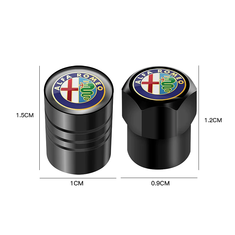 Колпачки клапанов автомобильных шин 4 шт. колпачки для стержней воздушных Alfa Romeo