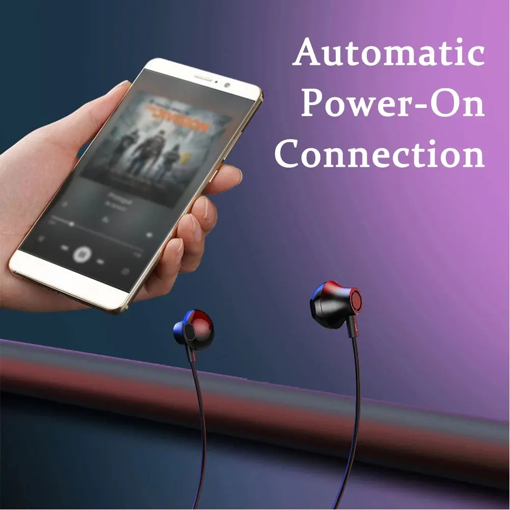 

Neck-Style Magnetic Bluetooth Headset Wireless Sports Headset Hanging Neck Bluetooth 5.0 In-Ear Headset For Running