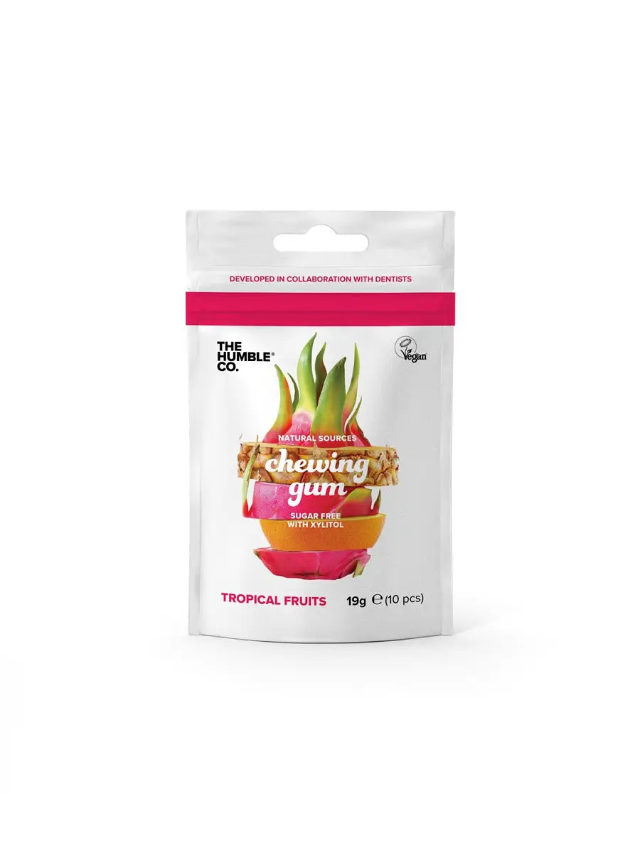 Натуральная жевательная резинка HUMBLE NATURAL CHEWING GUM тропические фрукты - купить по
