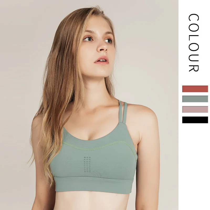 Новые осенние женские спортивные бюстгальтеры для йоги противоударные