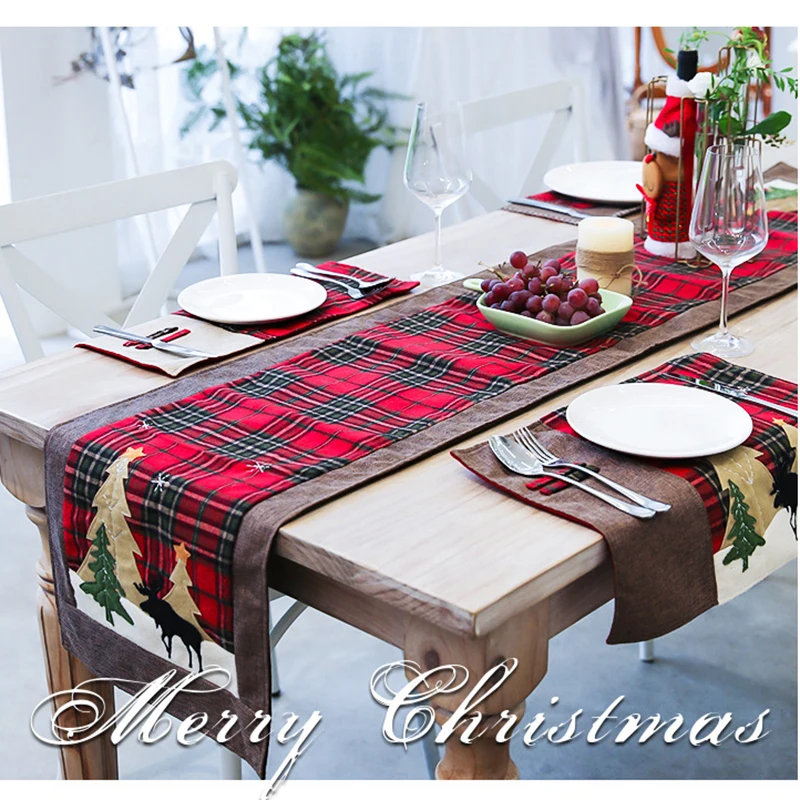 

Christmas Placemats Knife and Fork Mat Cotton Linen Table Mat Table Decoration Christmas Decorations for Home Home New Year 2022