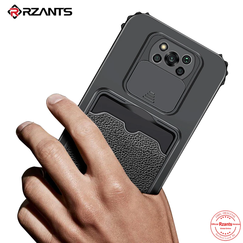 Чехол Rzants для Xiaomi POCO X3 NFC PRO противоударный защитный чехол камеры держатель карт
