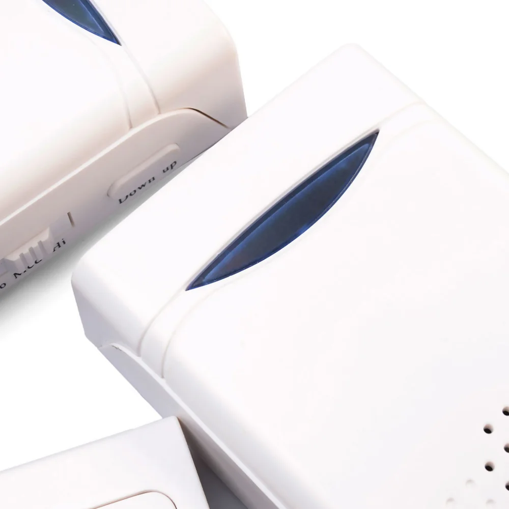 

Wireless Door Bell LED Indicator Receiver and Transmitter Built-in 38 Chimes for Home(White)
