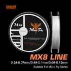 Рыболовная леска Kingdom Microfly из ПЭ, 4 нити, 0,20,40,6 #, Высококачественная кастинговая Рыболовная Снасть для дальнего карпа, 100 м, 9-12 LB, бесплатная доставка