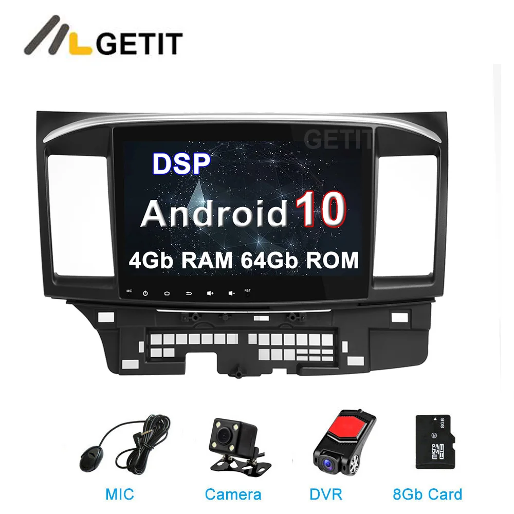 Автомобильный мультимедийный плеер DSP Восьмиядерный Android 10 стерео радио GPS для