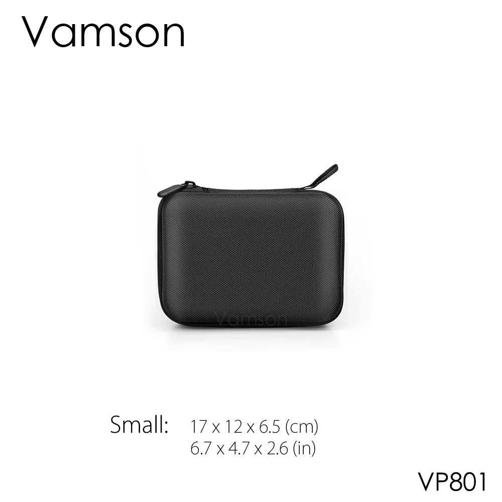 VP801 Vamson большой Водонепроницаемый переносной чехол из ПУ-кожи для экшн-камеры Gopro Hero 8/7/6/5 для DJI OSMO экшн Камера для AKASO/YI твердой оболочки VP808 - Цвет: VP801