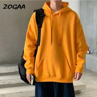 zogaa hoodies men fashion brand mens spring autumn casual sweatshirt solid plus size hot sale all match korean style top chic