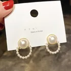 Серьги-подвески с имитацией жемчуга для женщин, полые круглые элегантные свадебные серьги женские серьги