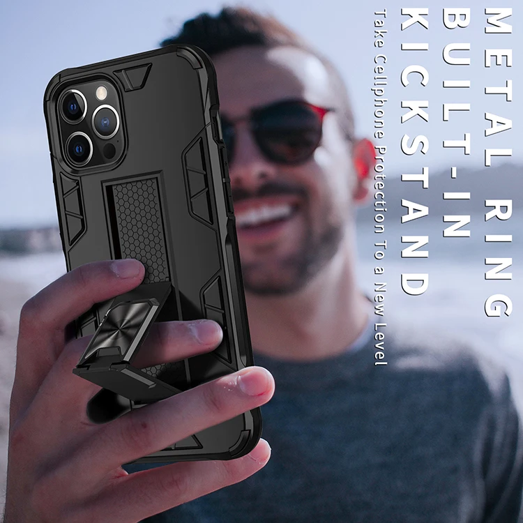 

Armor Phone Case for IPhone 11 12 13 6 6S 7 8 Plus X XS XR SE Mini PRO MAX 2020 Bracket Shockproof Rugged Protector Back Cover